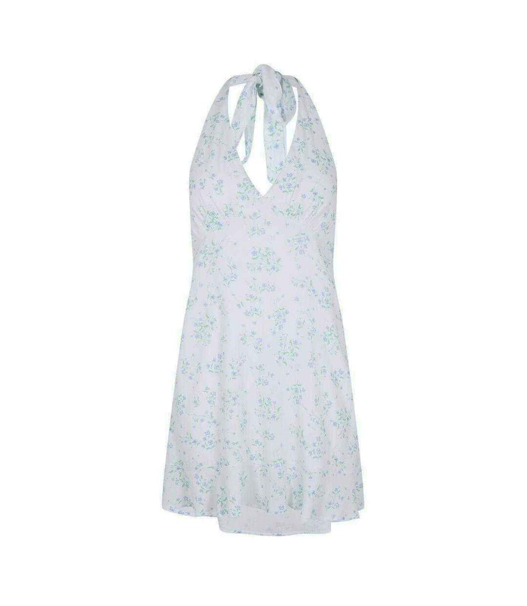 Robe Courte Motif/style Floral Femme Blanc Bleu Jack Wills-2