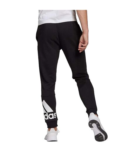 Mens Essentials Tapered Cuffed Jogging Bottoms Black Adidas