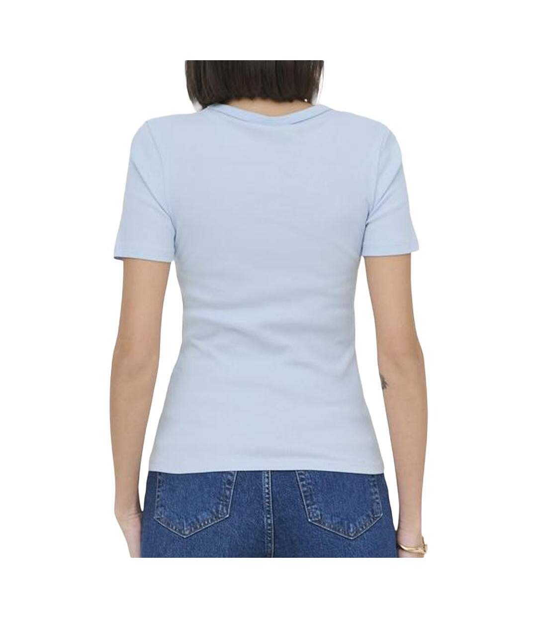 T-Shirt bleu clair femme jdy lucky-2