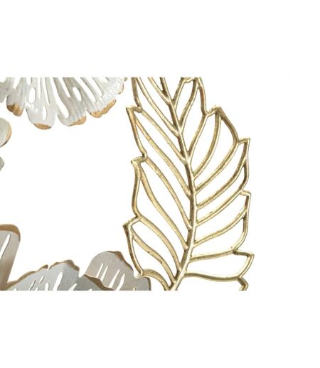 Décoration Murale en Métal Whity 73cm Blanc & Or