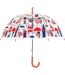 X-Brella - Parapluie en dôme (Transparent / Rouge) (Taille unique) - UTUT1494