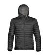 Stormtech Mens Gravity Hooded Thermal Winter Jacket (Durable Water Resistant) (Black/Charcoal)