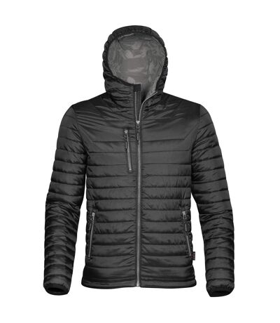 Stormtech Mens Gravity Hooded Thermal Winter Jacket (Durable Water Resistant) (Black/Charcoal) - UTBC3064