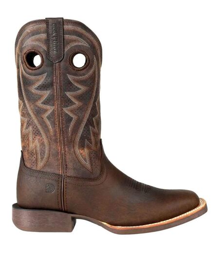 Mens Rebel Pro Full Grain Leather Wide Cowboy Boots Bay Brown Durango