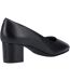 Ladies/womens anna leather court shoe black Hush Puppies