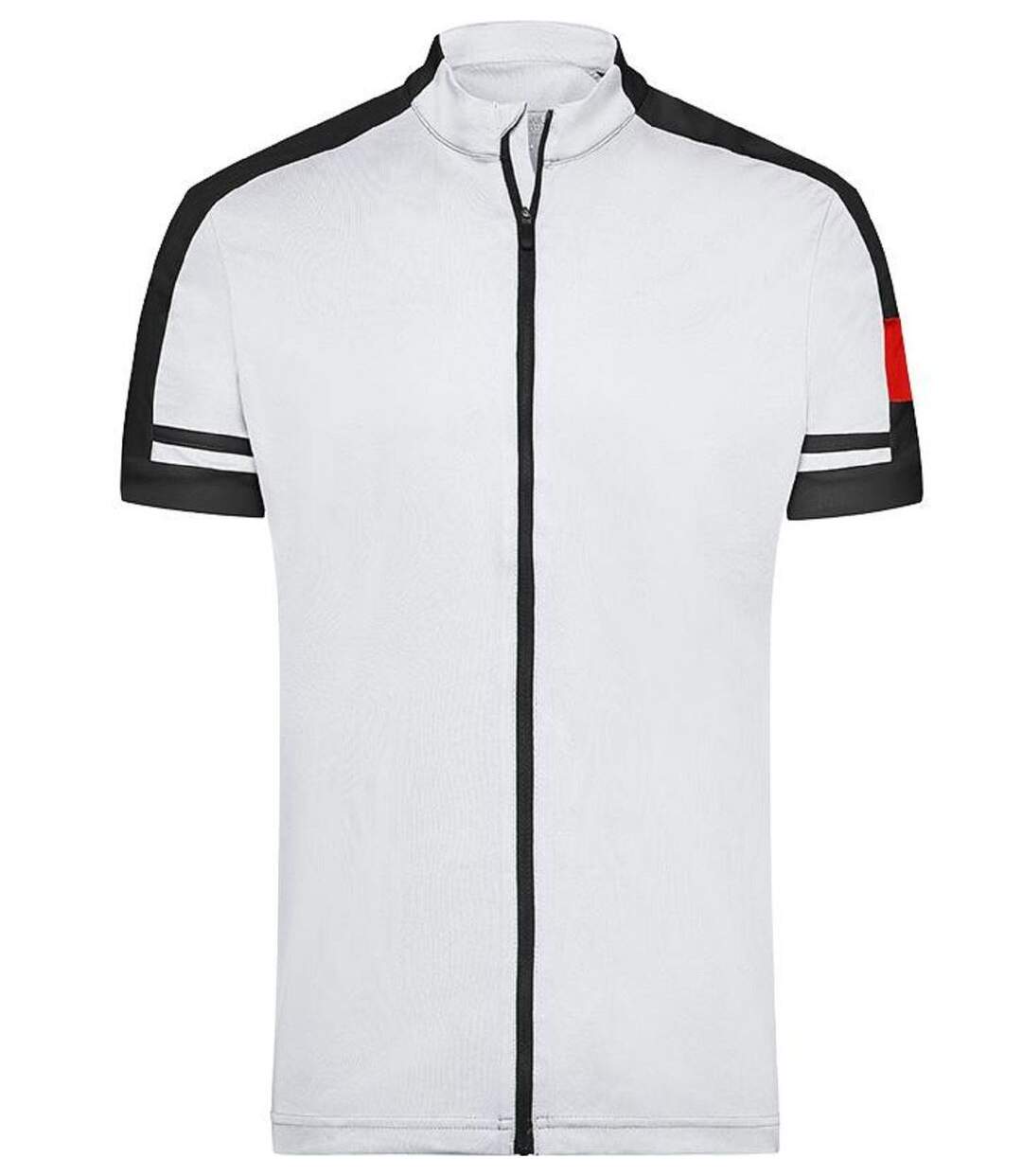 maillot cycliste zippé HOMME JN454 - blanc