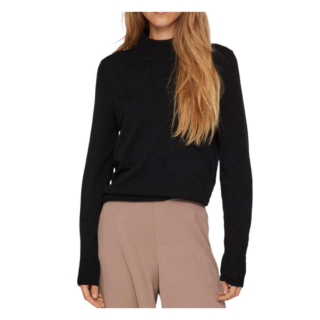 Pull Noir Femme Vila Viril 14074306 - L-1