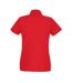 Womens/Ladies Fitted Short Sleeve Casual Polo Shirt (Bright Red)