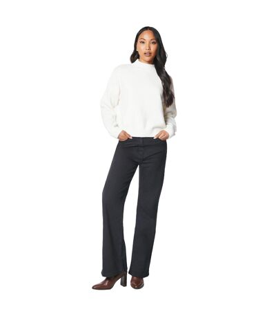 Womens/ladies High-neck Jumper Ivory Principles