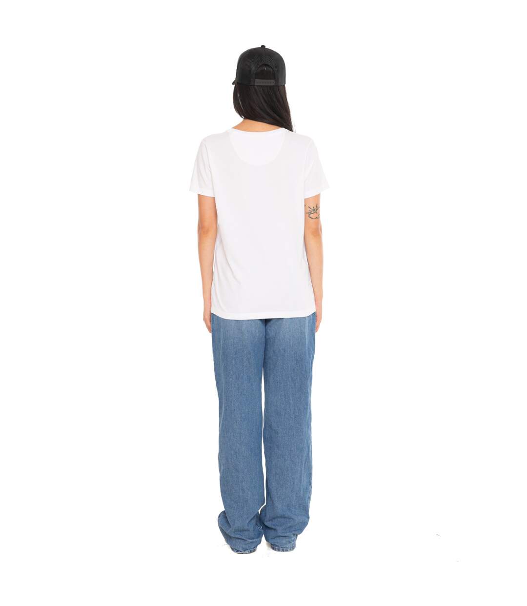 T-shirt femme col rond avec imprimé logo devant Retro Vondutch-5