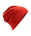 Beechfield Unisex Plain Jersey Beanie Hat (Red)