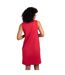 Womens/ladies anaya embroidered jersey shift dress crimson Weird Fish-4