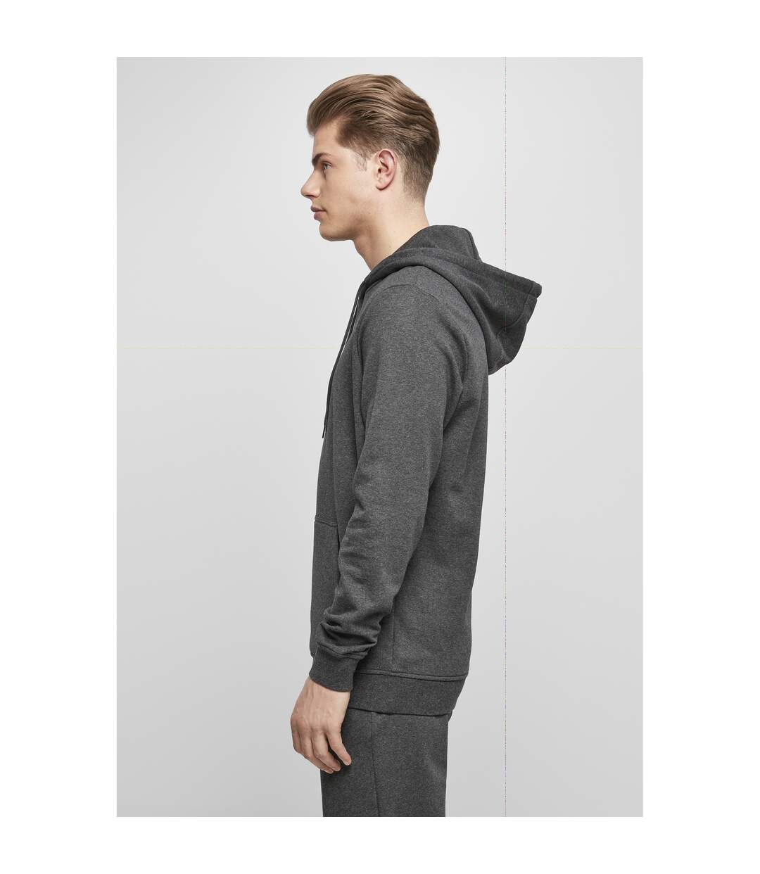 Build Your Brand Mens Basic Hoodie (Charcoal) - UTRW8025-1
