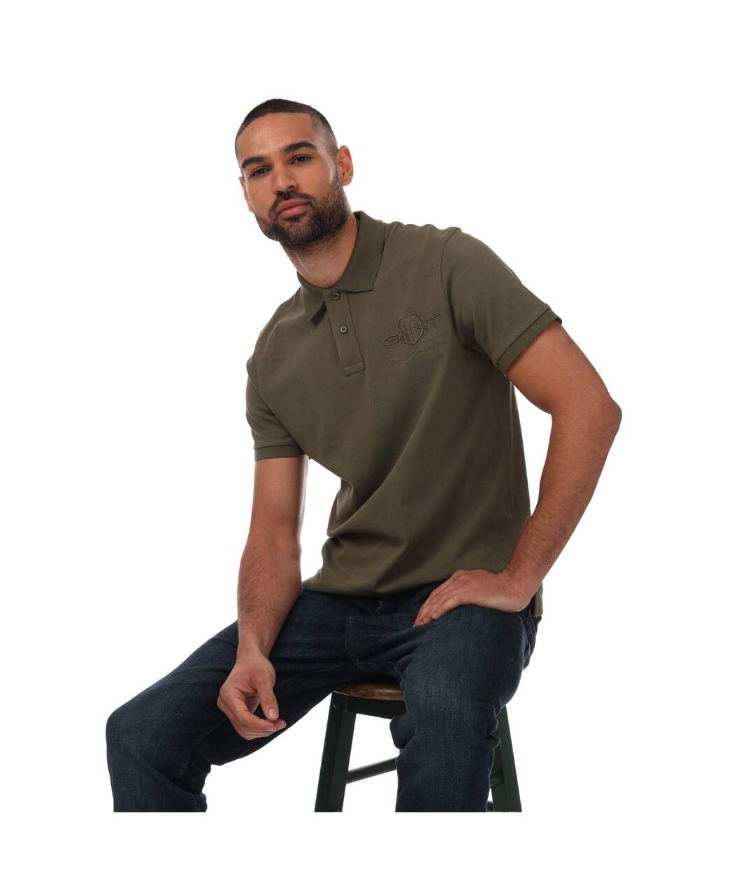 Polo homme vert Gant-4