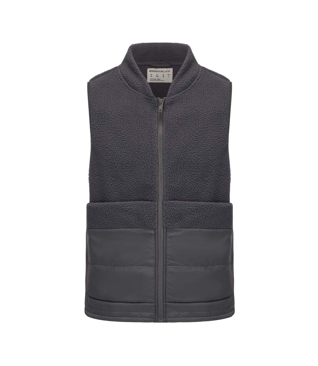 Doudoune Sans Manches Motif/style Matelassé Homme Gris Foncé SoulCal-1