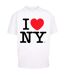 Mens I Love Ny Oversized T-shirt Blanc MerchCode-2