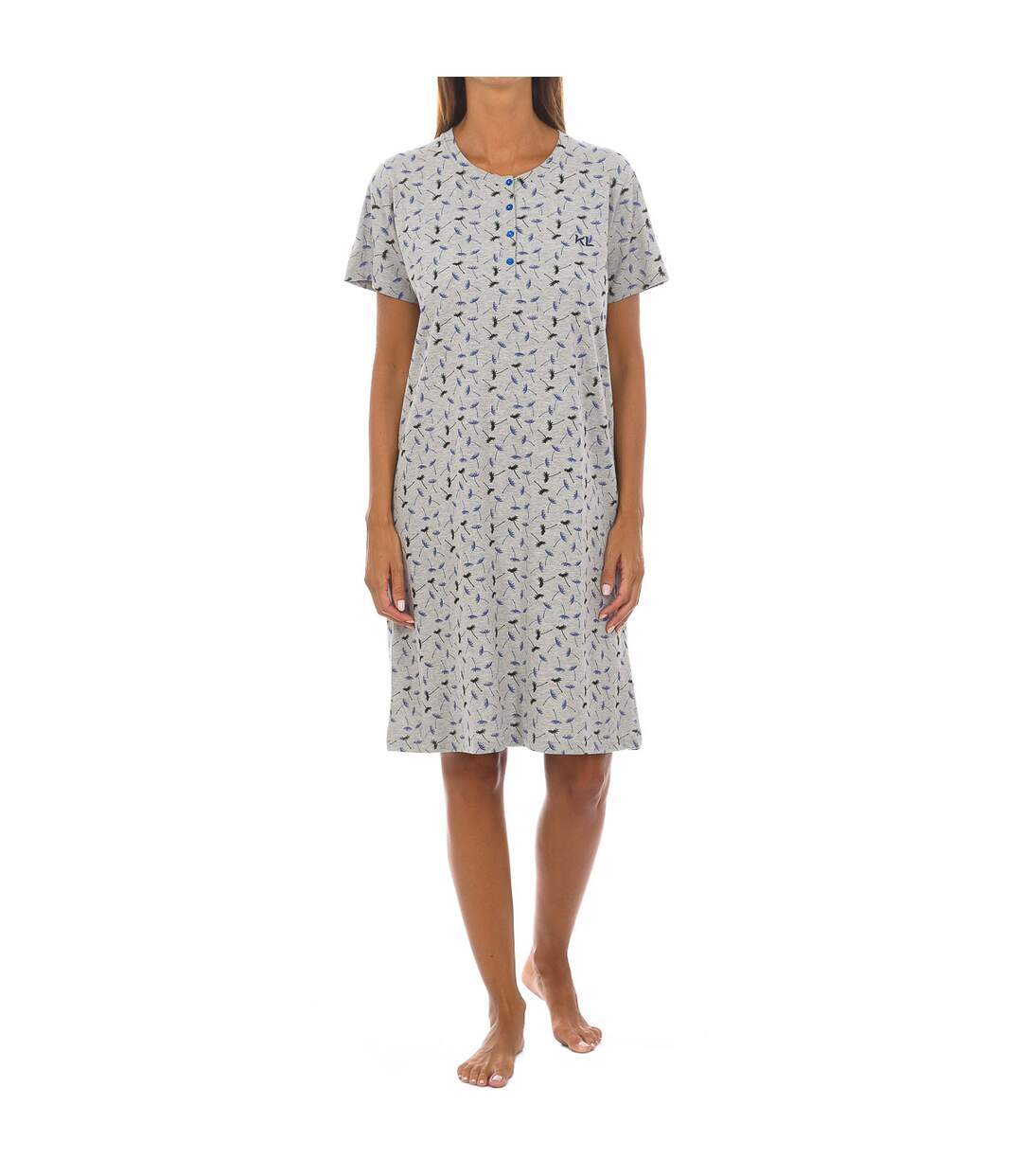 Women's Short-Sleeved Cotton Nightgown KL45000-1