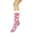 Chausson chaussette Femme - Motifs coeurs - Socquettes pantoufles - Beige