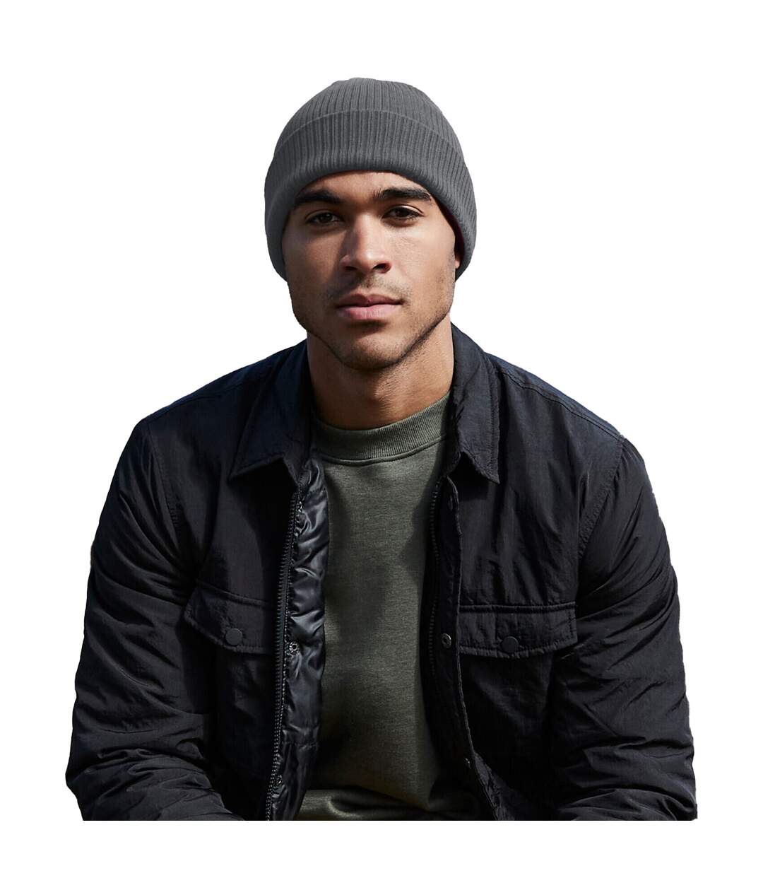 Beechfield Organic Cotton Beanie (Graphite) - UTBC4974-3