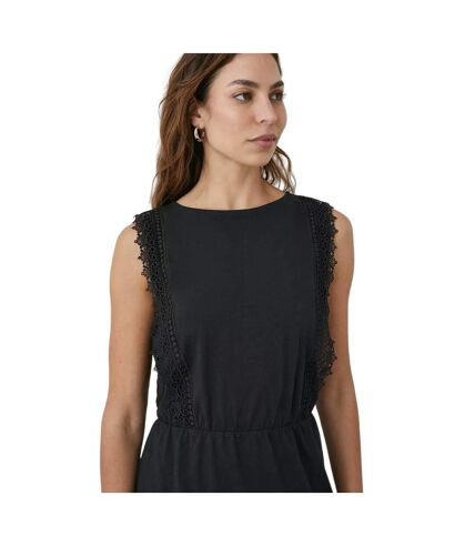 Womens/ladies lace detail jersey dress black Principles