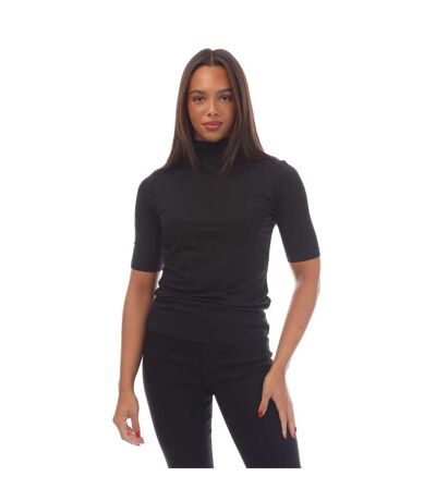 T-shirt etikat femme noir Boss