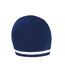Bonnet National Adulte Bleu Marine Blanc Result Winter Essentials-1