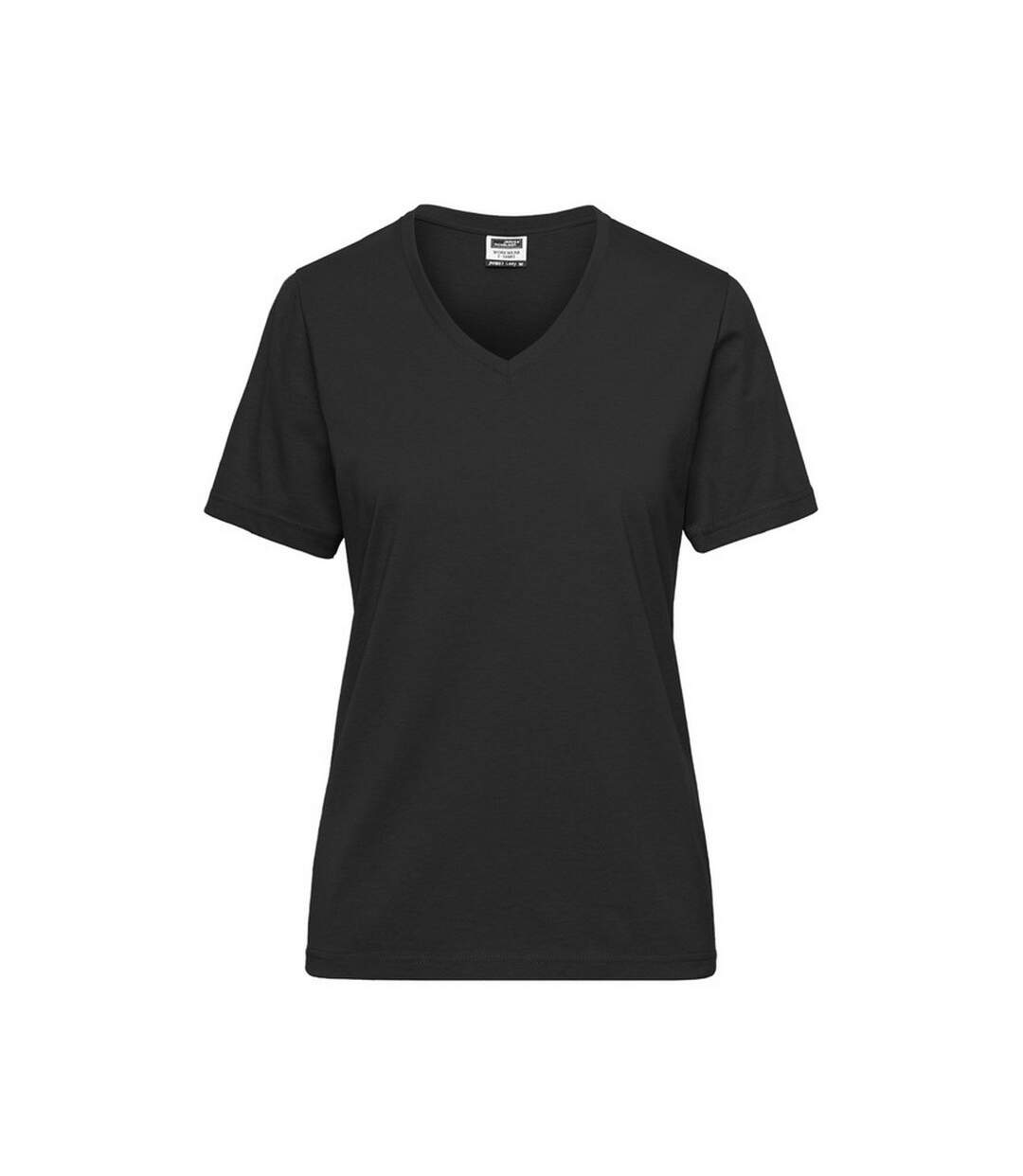 T-shirt Bio Workwear Femme Noir James And Nicholson-1