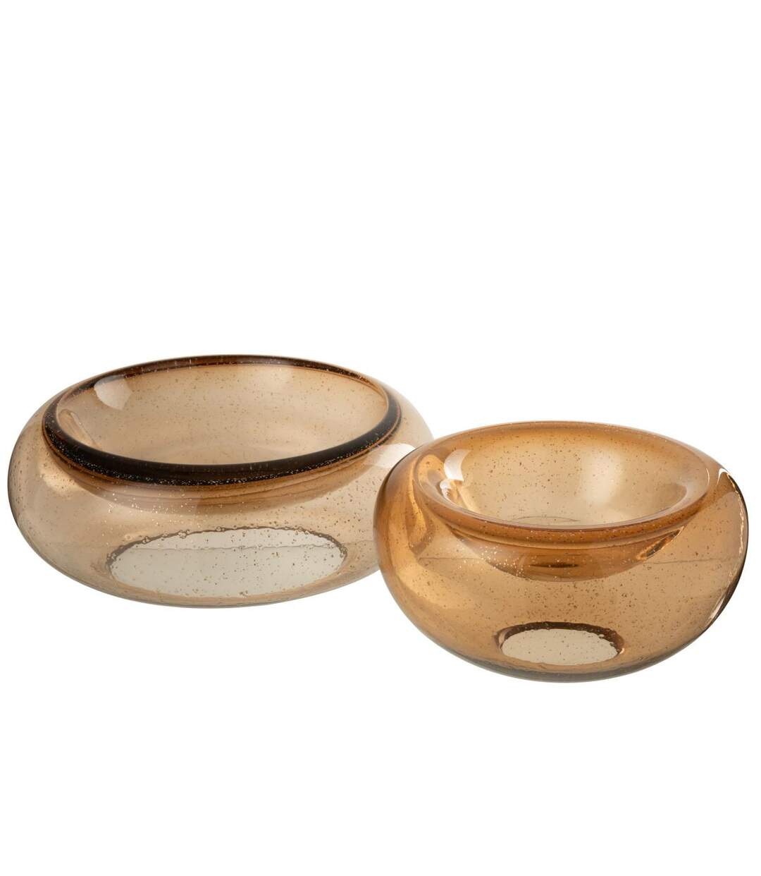 Coupelle Déco en Verre Carol 33cm Caramel-2