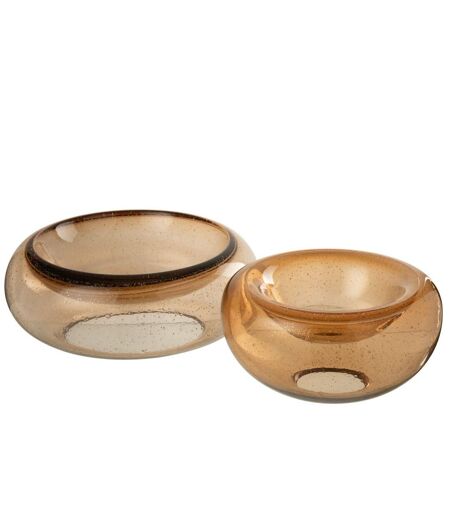 Coupelle Déco en Verre Carol 33cm Caramel