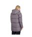 Womens/ladies Padded Long Length Hooded Jacket Charcoal Brave Soul-2