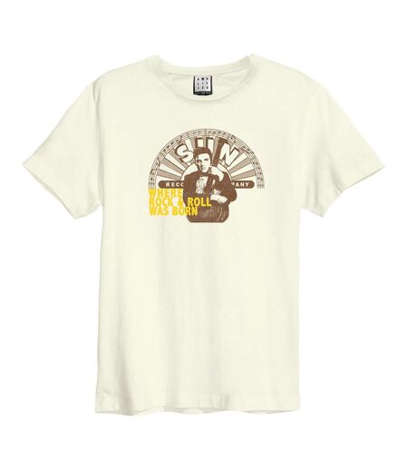 T-shirt Rock & Roll Adulte Blanc Amplified