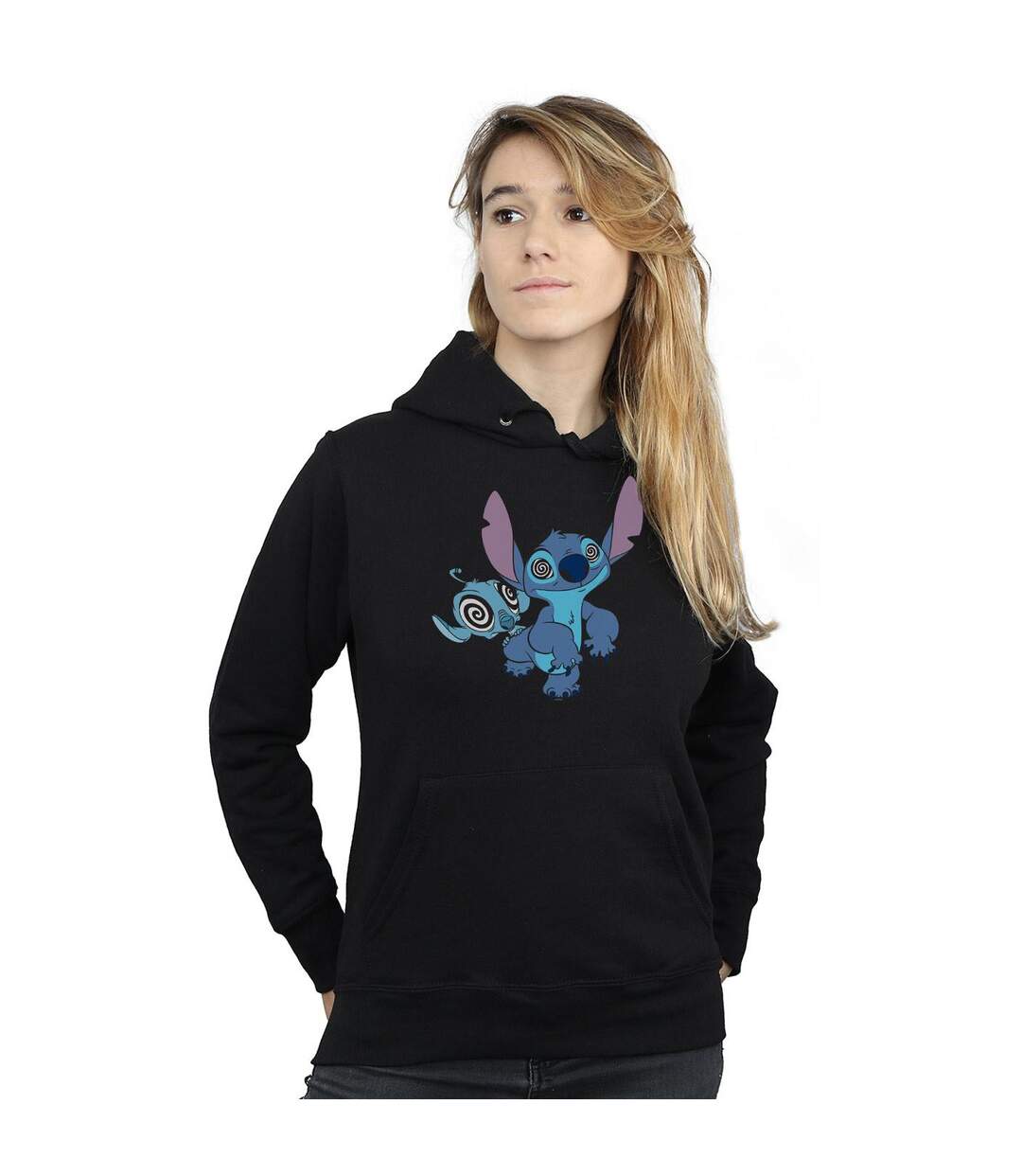 Disney Sweat à capuche hypnotisé Lilo And Stitch Femme/Ladies (Noir) - UTBI5534-2