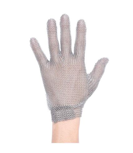Unisex adult ac01 chainmail cut resistant glove m silver Portwest