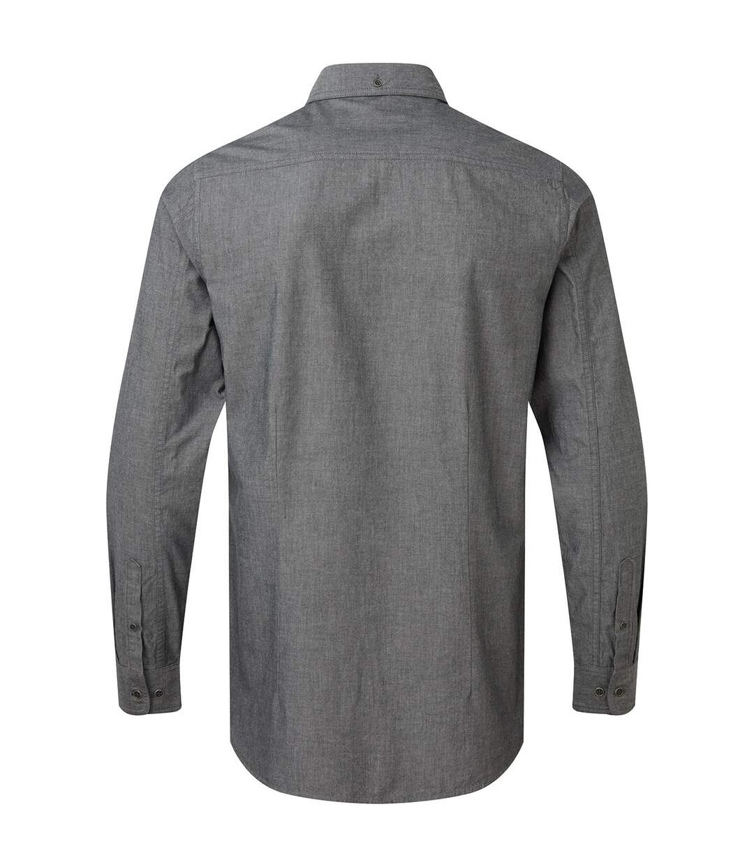 Premier Mens Organic Fairtrade Certified Chambray Shirt (Grey Denim)