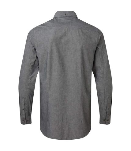 Premier Mens Fairtrade Certified Chambray Shirt (Grey Denim) - UTRW7982
