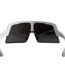 Unisex Adult Rectangular Sunglasses One Size White Black Pinnacle-3