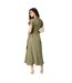 Robe mi-longue femme vert sombre Principles