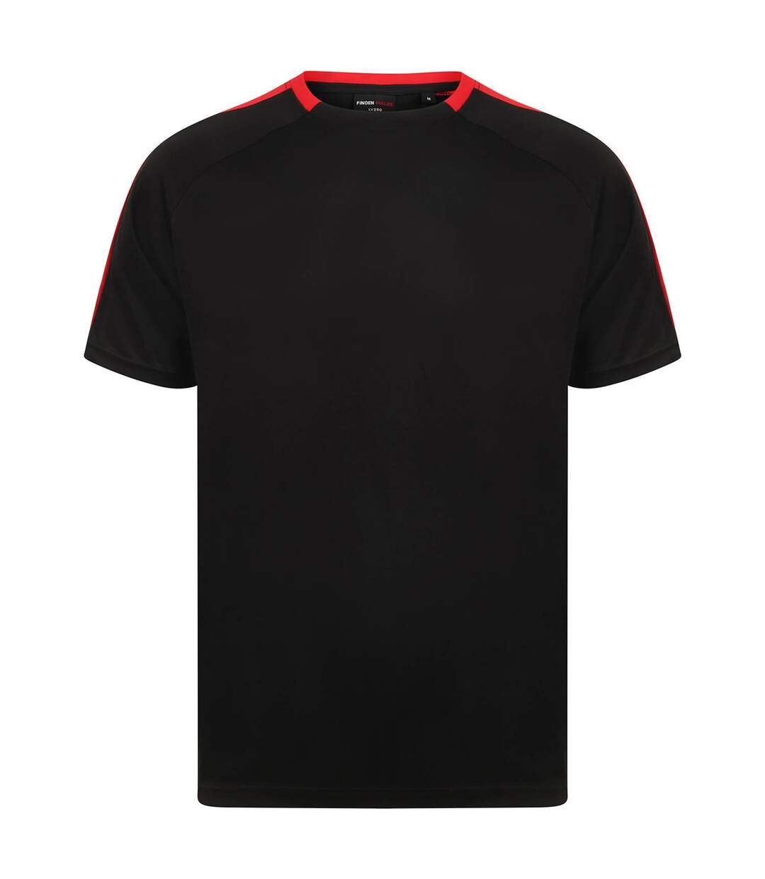 Unisex adult t-shirt black/red Finden & Hales-1