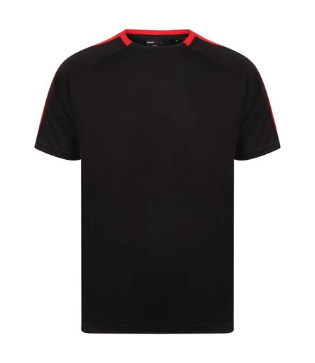 Unisex adult t-shirt black/red Finden & Hales