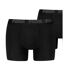Pack Of 2  Mens Cotton Blend Boxer Briefs  Black Puma-3
