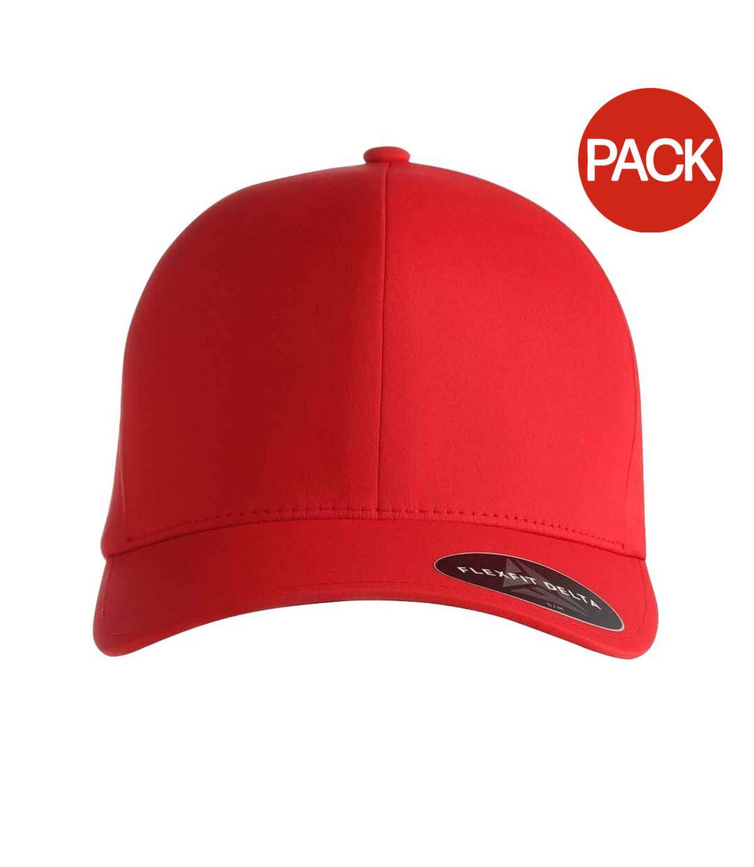 Lot de 2  casquettes imperméables flexfit adulte rouge Yupoong-1