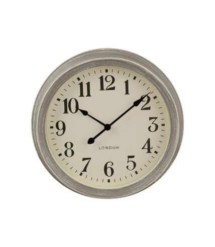 Horloge Murale Vintage Brossé 35cm Gris