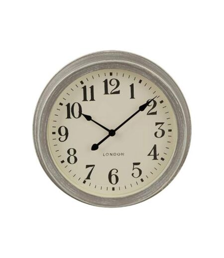 Horloge Murale Vintage Brossé 35cm Gris