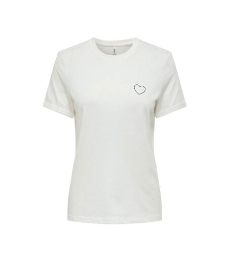 T-Shirt blanc femme only tenna - l
