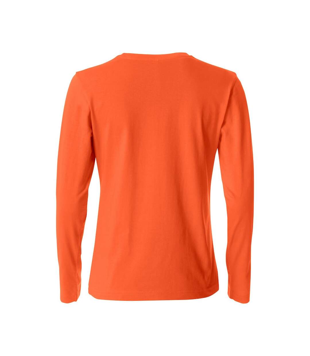 Womens/ladies Basic Long-sleeved T-shirt Blood Orange Clique-2
