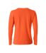 Womens/ladies Basic Long-sleeved T-shirt Blood Orange Clique-2