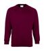 Maddins Mens Colorsure Plain Crew Neck Sweatshirt (Burgundy)