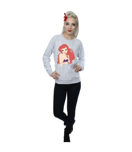Disney Princess Womens/Ladies Ariel Silhouette Sweatshirt (Heather Grey)