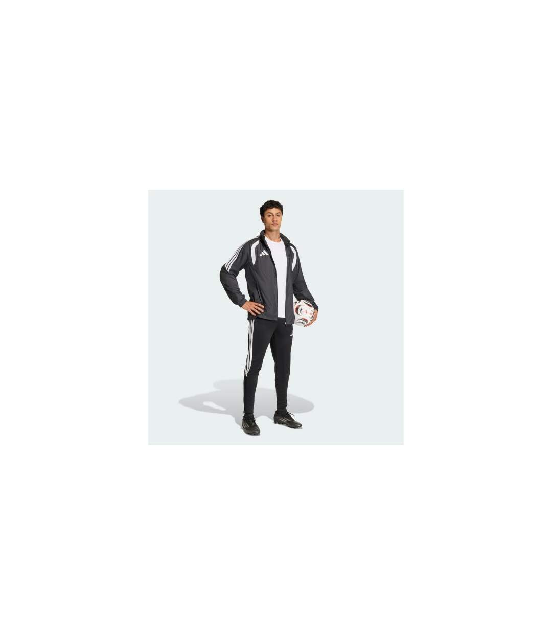 Coupe-vent Motif/style 3 Rayures Tiro Homme Gris Adidas-1