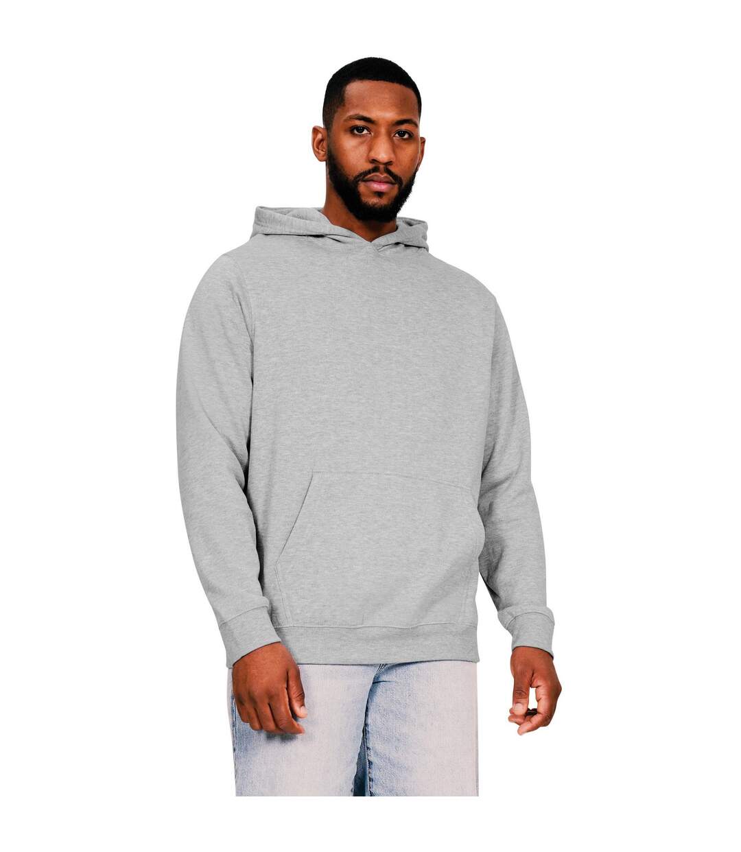 Sweat à capuche core homme gris chiné Casual Classics